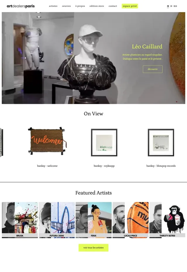 Customer store: Artdealers
