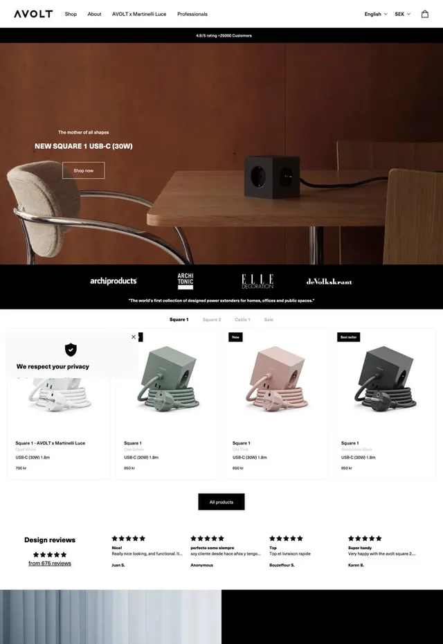 Customer store: AVOLT