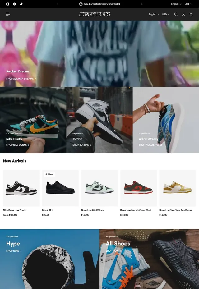 Customer store: Awoken Kicks