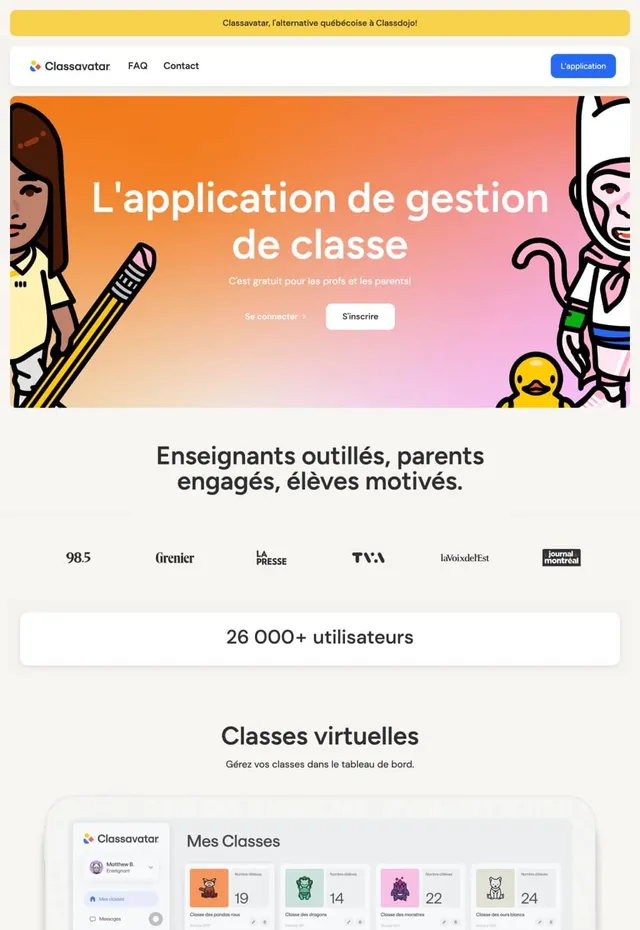 Customer store: Classavatar