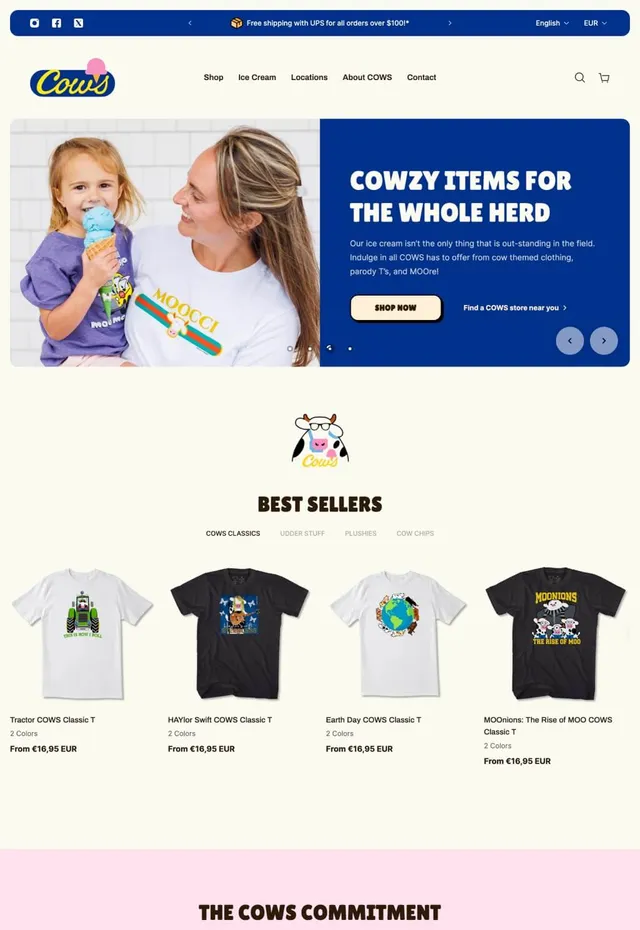 Customer store: COWS