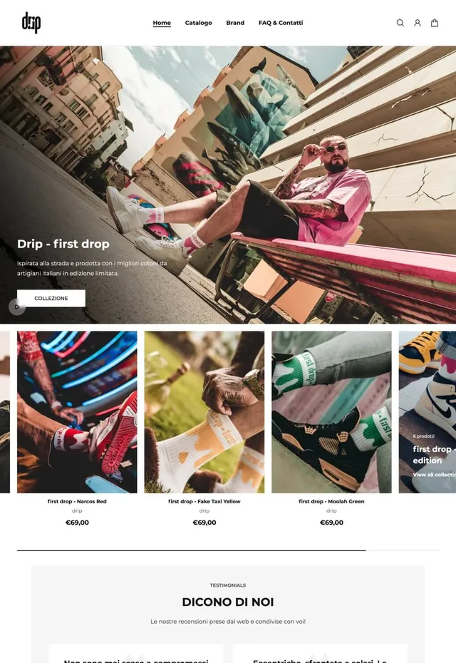 Customer store: Drip