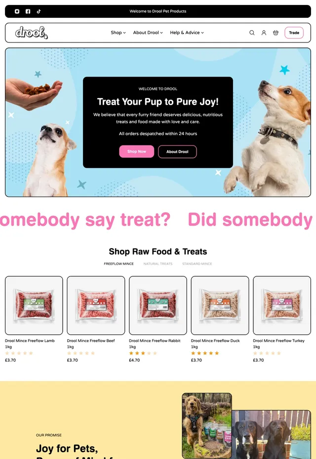 Customer store: Drool Pet Products