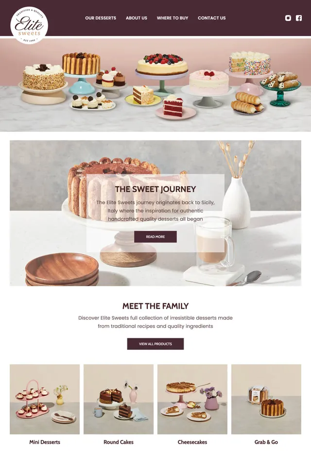 Customer store: Elite Sweets