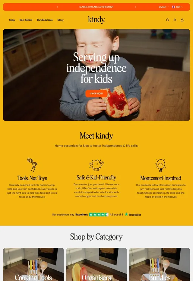 Customer store: Kindy