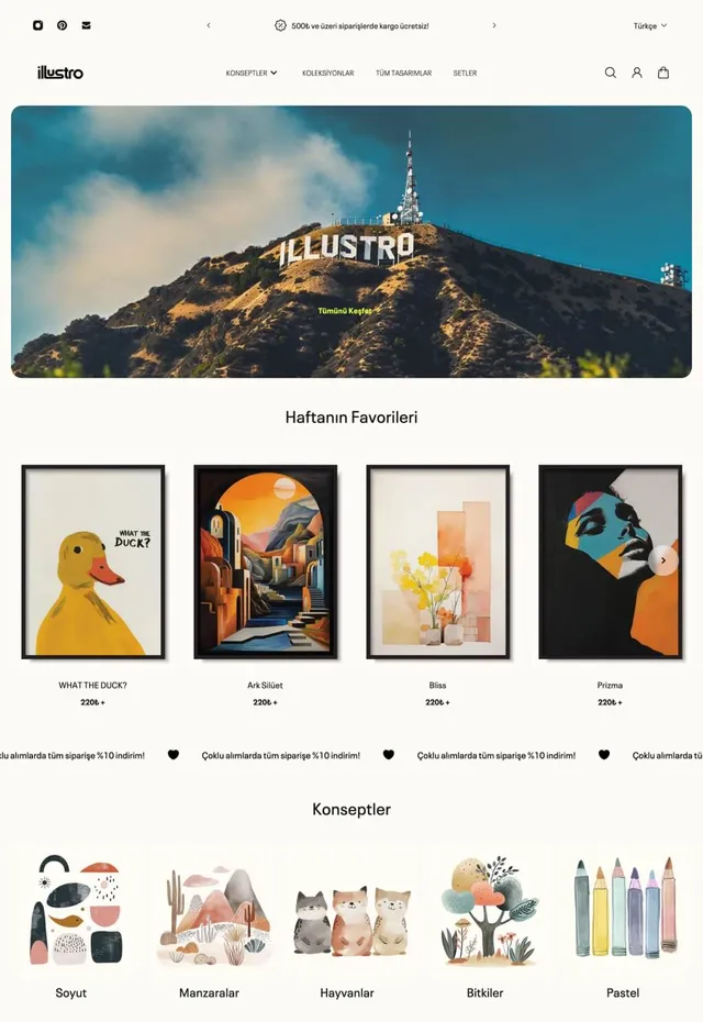 Customer store: illustro