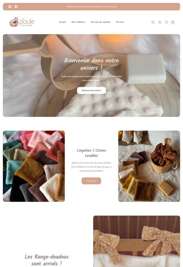 Customer store: La Poule Qui Coud