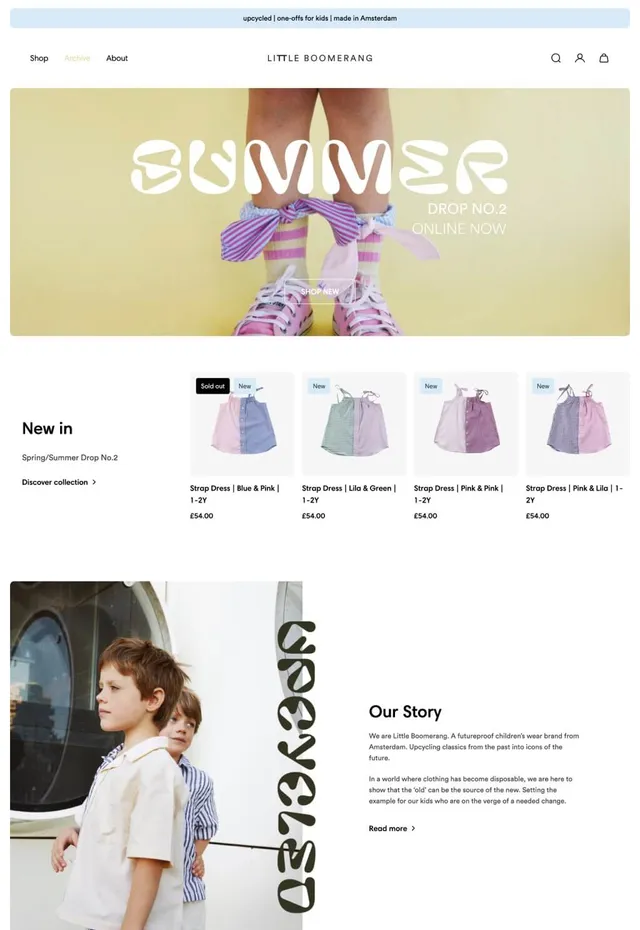 Customer store: Little Boomerang