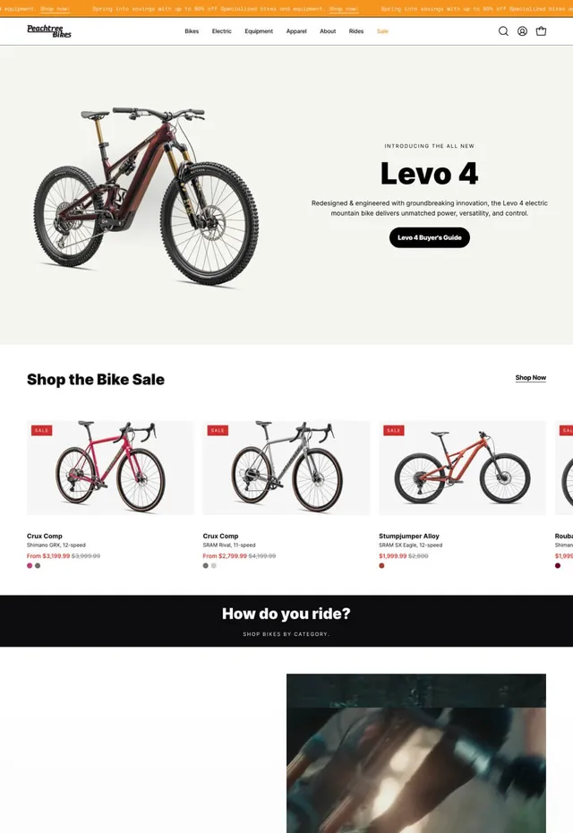 Customer store: PEACHTREE BIKES