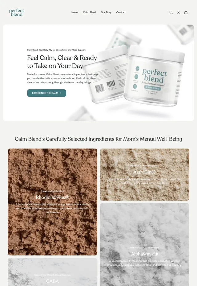 Customer store: Perfect Blend Nutrition
