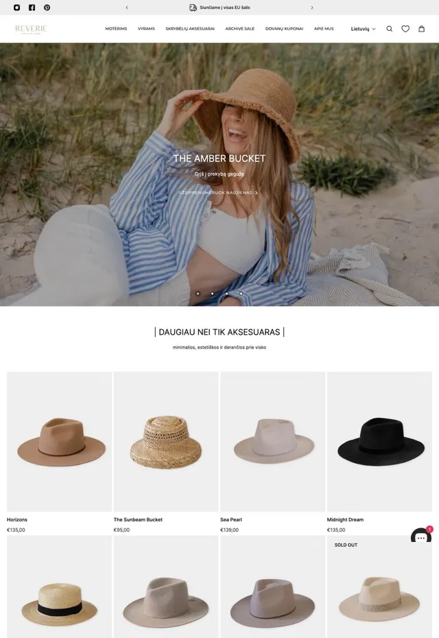 Customer store: REVERIE HATS