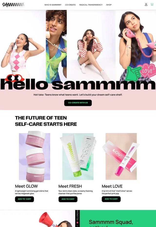 Customer store: Sammmm