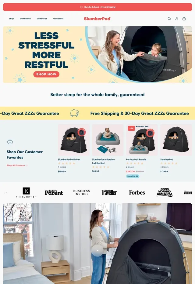 Customer store: SlumberPod