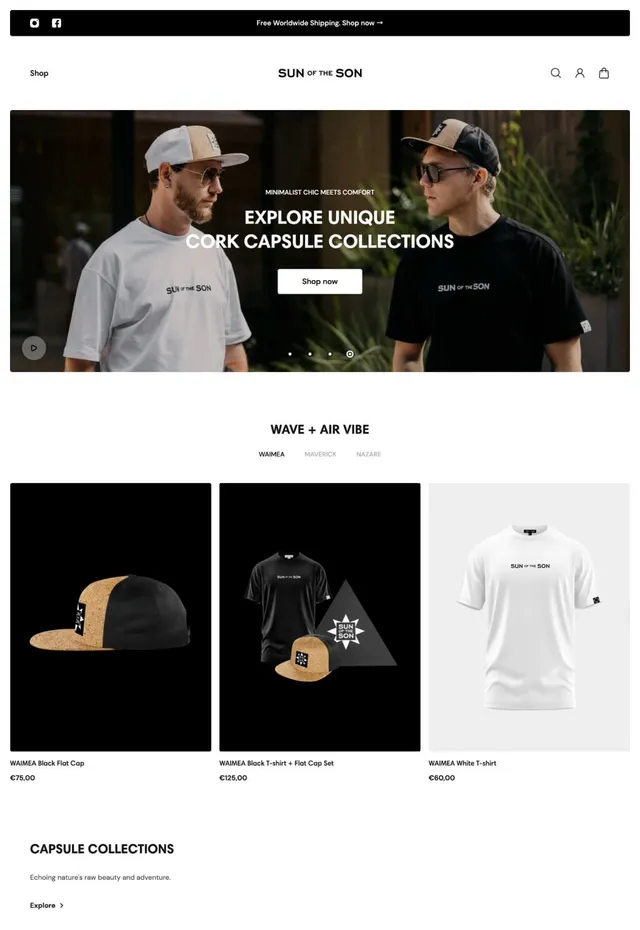 Customer store: SUN OF THE SON