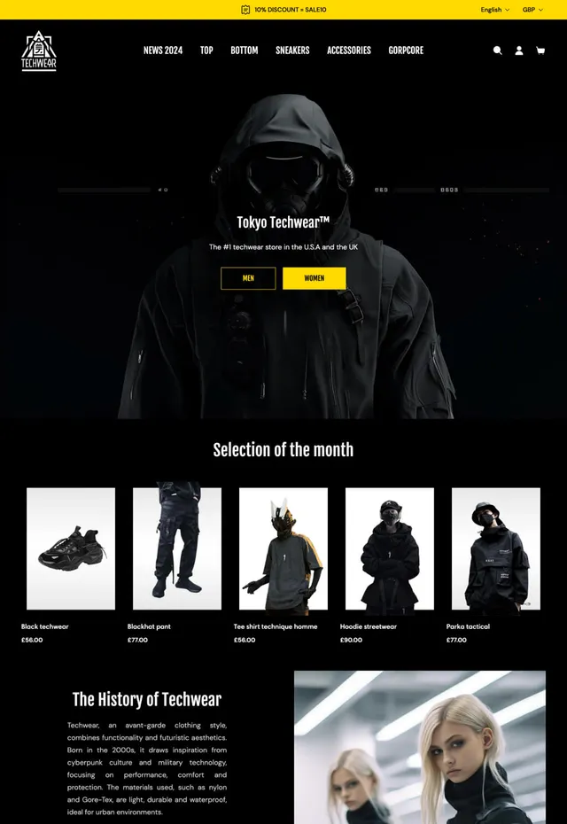 Customer store: Tokyotechwear