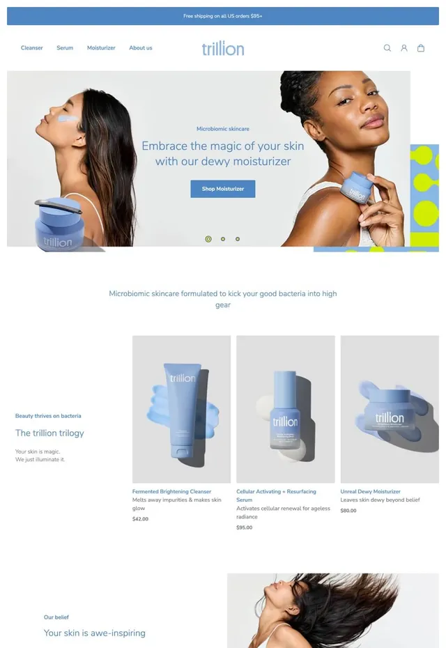 Customer store: Trillion Skincare