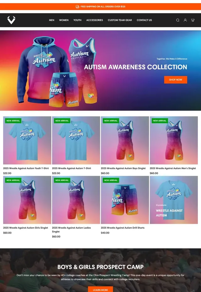 Customer store: Vantage Wrestling