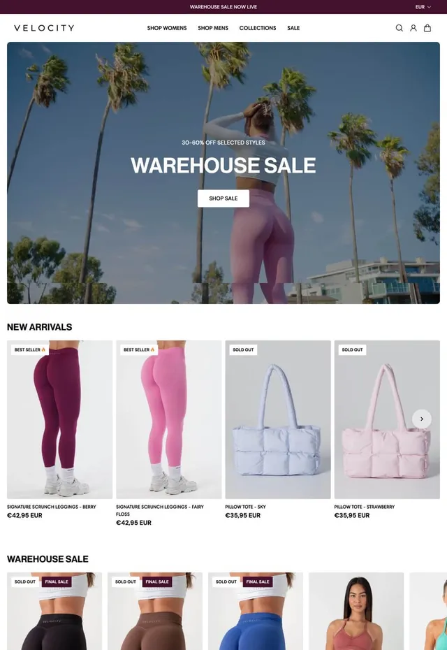 Customer store: VELOCITY