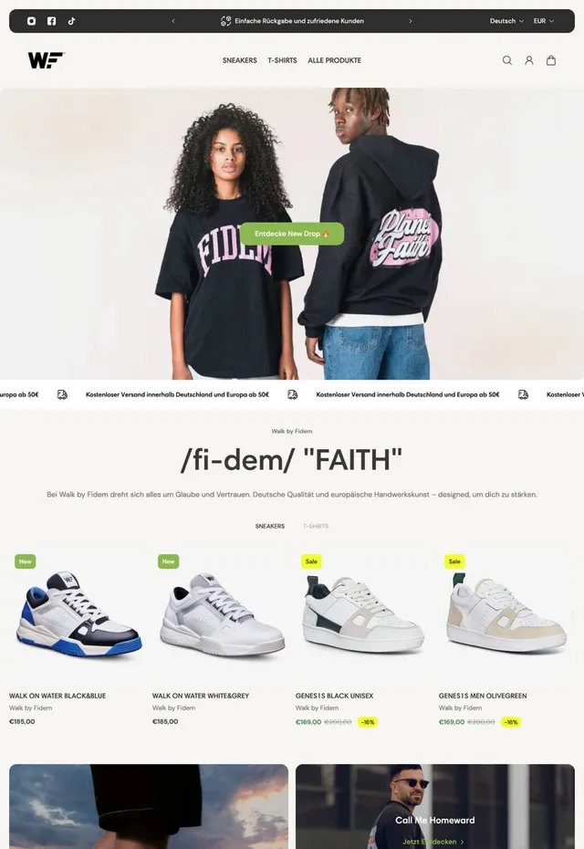 Customer store: Walk by Fidem